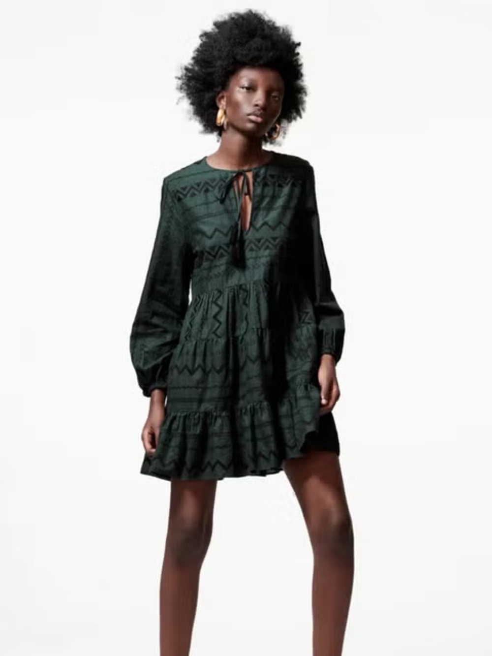 Zara Tassle Boho Embroidered Tunic